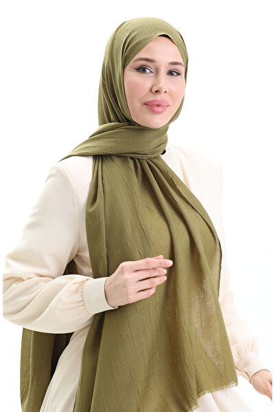 sefamerve Bambu Şal 70281-04 Zeytin Yeşili