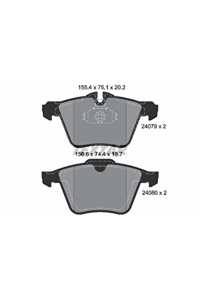 TEXTAR Комплект спирачни накладки за дискови спирачки Jaguar S-Type 2/Xf 1/Xj
