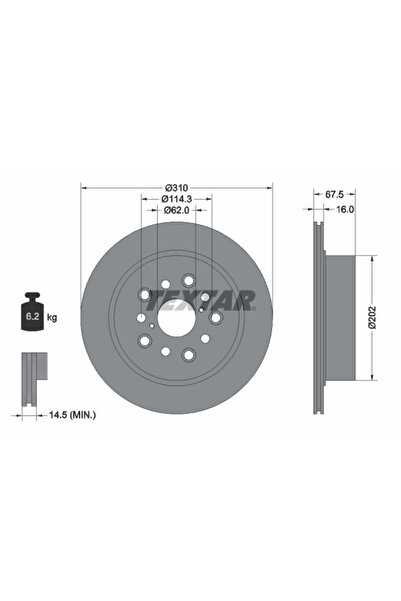 TEXTAR Disc Frana Lexus Ls