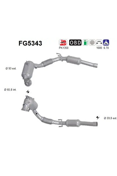 As Филтър за сажди/твърди частици, изпускателна система Audi A3/Q2/Q3 Cupra F...