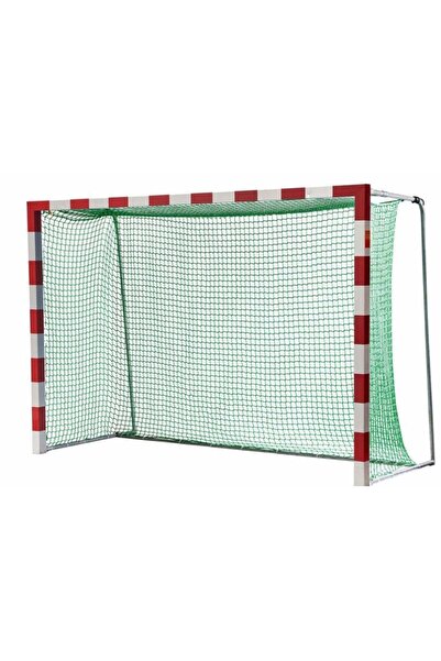 Huck Set of 2 handball goal nets 3x2 m, with anti-shock, knotless, green, 5 mm thread