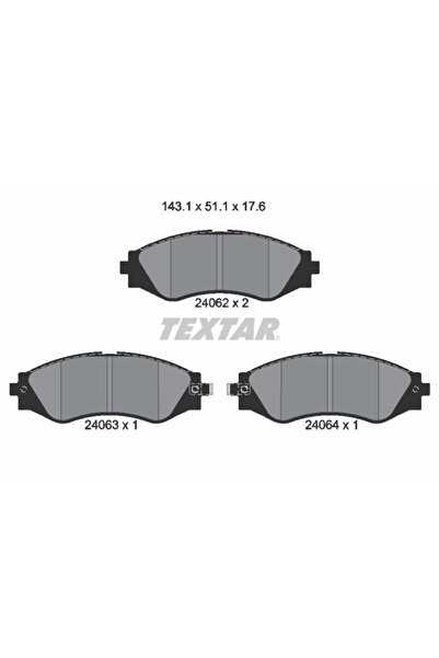 TEXTAR Set Placute Frana Frana Disc Chevrolet Aveo Limuzina/Epica/Evanda Chev...