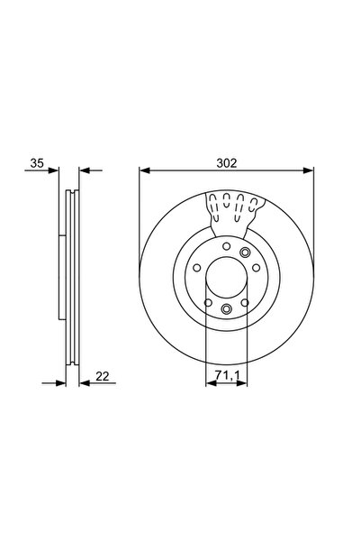 Bosch Disc Frana Citroen C6