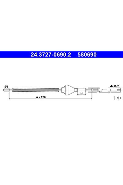 Ate Cablu Frana De Parcare Ford Focus 3