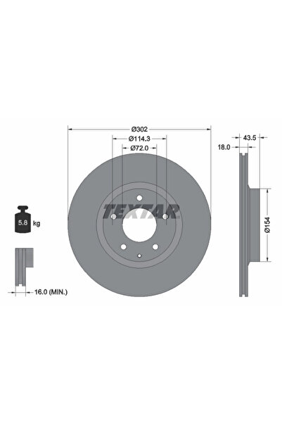 TEXTAR Disc Frana Mazda Rx-8