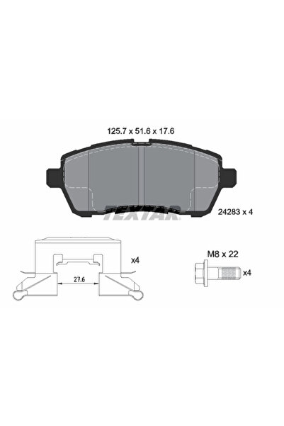 Krieger Brake Pad Set Disc Brake Daihatsu Thor Ford Fiesta 6/Fiesta Limousine