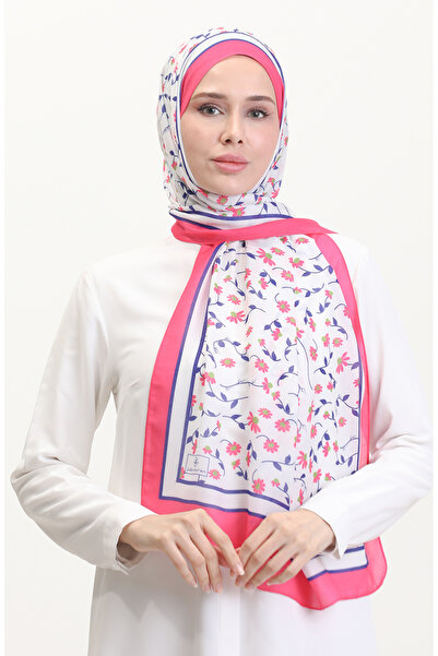 sefamerve Μαλακό σάλι με σχέδιο 70264-09 Şekerpembe μπλε κοβαλτίου