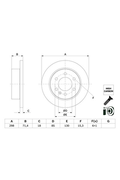 Bosch Disc frana Mercedes-Benz Sprinter 3,5-T Tourer Bus/Sprinter 3,5-T Caros...