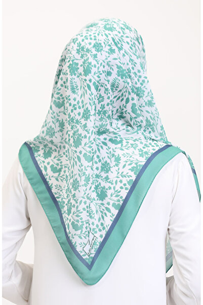 sefamerve Μαλακό κασκόλ με σχέδιο 70261-11 Πράσινο Ναυτικό Μπλε