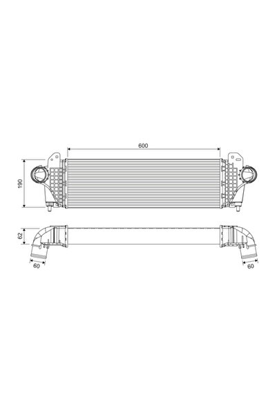 VALEO Intercooler Compresor Iveco Daily 4 Platou / Sasiu/Daily 5 Bus/Daily 5 ...
