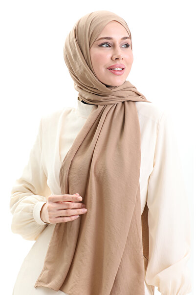 sefamerve شال قطني ناعم 70283-14 بني حليبي