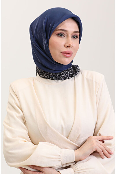 sefamerve Eșarfă etnică de culoare chihlimbar 70292-12 albastru denim