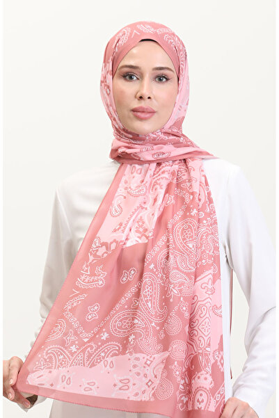 sefamerve Şal moale cu model 70267-11 Dusty Rose