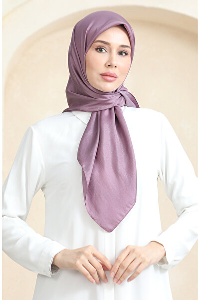 sefamerve Απλό Κρυστάλλινο Κασκόλ 70252-12 Σκούρο Λιλά