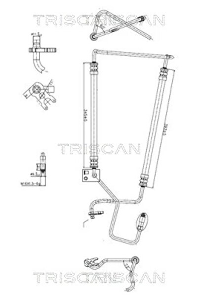 TRISCAN Furtun Hidraulic Sistem De Directie De La Pompa Hidraulica La Caseta ...