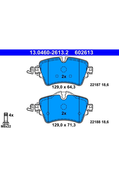 Ate Set Placute Frana Frana Disc Bmw 2 Active Tourer/2 Gran Tourer/X2 Mini Mini