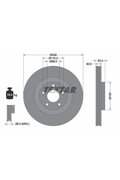 TEXTAR Disc Frana Mazda Cx-60