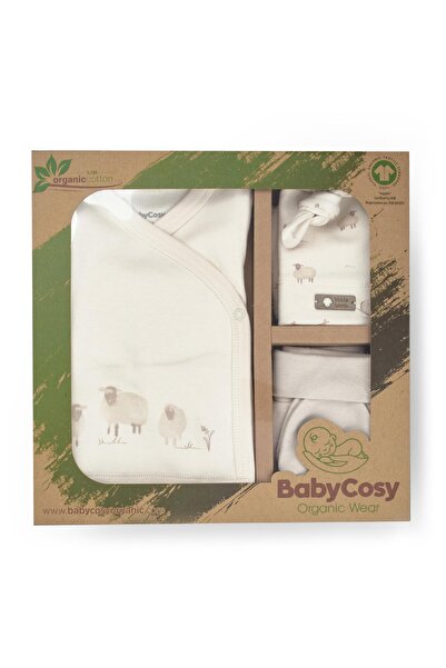 BabyCosy Organic Wear Bebek 5'li Set %100 Organic Pamuk Yenidoğan Serisi - CS...