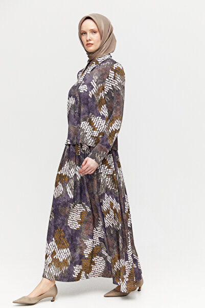 Setrms Desenli Etek Gömlek İkili Takım