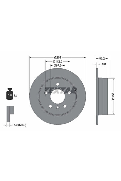 TEXTAR Disc Frana Mercedes-Benz A-Class/Vaneo