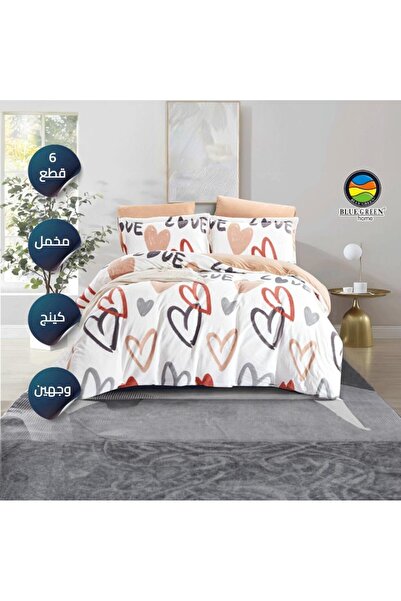 PROMISE King Velvet Two-Sided Patterned Comforter, 6 Pieces