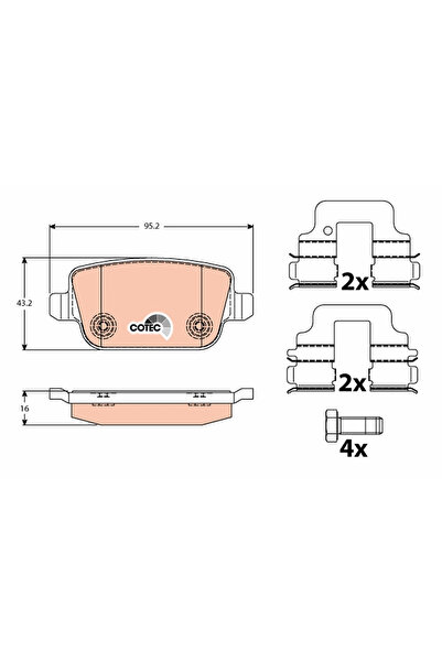 TRW Set Placute Frana Frana Disc Ford Focus 2/Galaxy 2/Mondeo 4 Volvo S80 2/V...