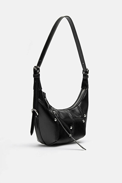 Pull & Bear Mini zımbalı omuz çantası