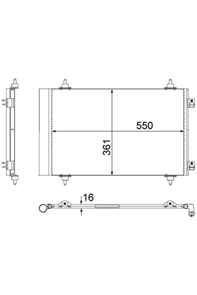 MAHLE Condensator Climatizare Citroen C8/Jumpy 2 Fiat Scudo Bus/Scudo Caroser...