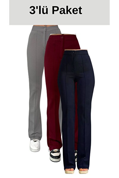 THIFF GYMWEAR Crepe Fabric Lycra Γυναικείο Παντελόνι Palazzo Σετ 3 τεμ