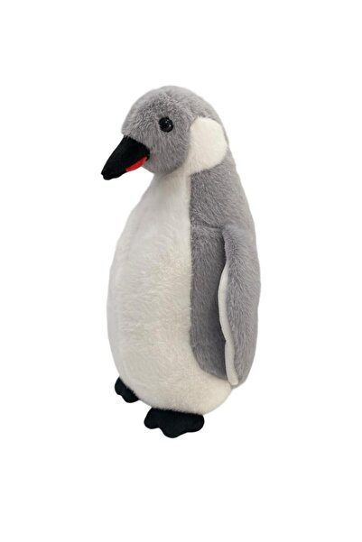 PAPU Sevimli Penguen Peluş Oyuncak - 30 cm - Gri