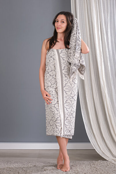 bornoz dünyası 100% бавовняний автентичний набір з 2 рушників: рушник для голови та рушник для ванної кімнати