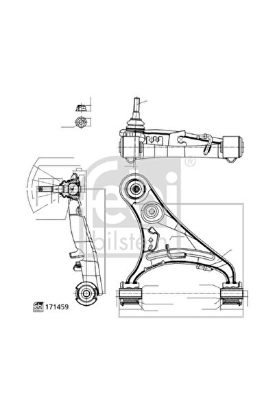 FEBI BILSTEIN Носач на колело преден ляв мост Land Rover Discovery 4