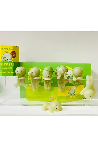 NB market Smiski hipper yapışkanlı telefon tablet figürü fosforlu parlayan be...