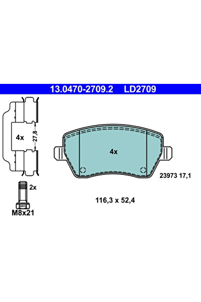 Ate Set Placute Frana Frana Disc Dacia Duster/Logan Mcv/Logan Pick-Up Nissan ...