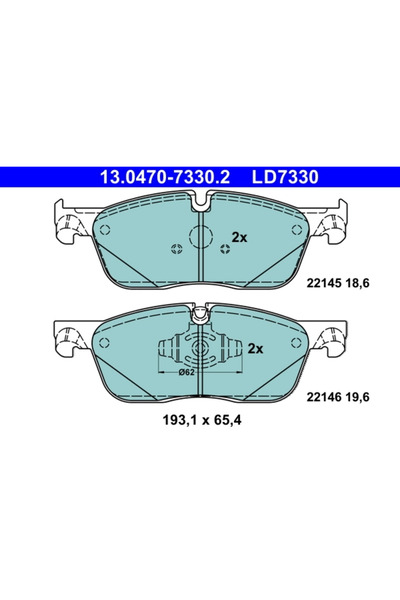 Ate Set Placute Frana Frana Disc Jaguar E-Pace Land Rover Discovery Sport/Ran...