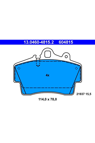 Ate Set Placute Frana Frana Disc Porsche Boxster/Cayman