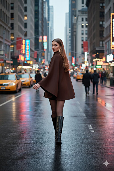 beeke Klessbrown Belted Short Poncho New Season 2025