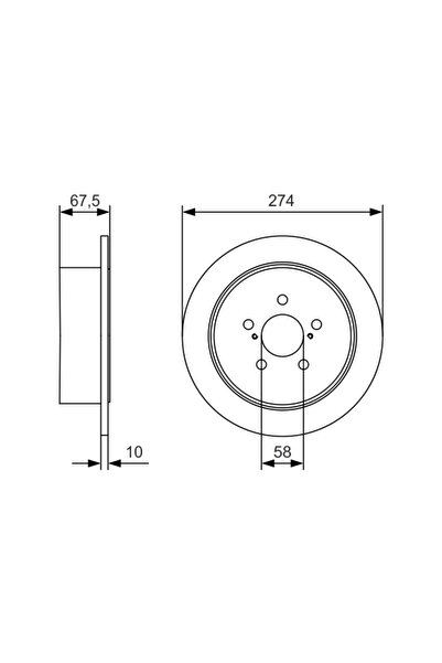 Bosch Disc Frana Subaru Legacy 4/Outback