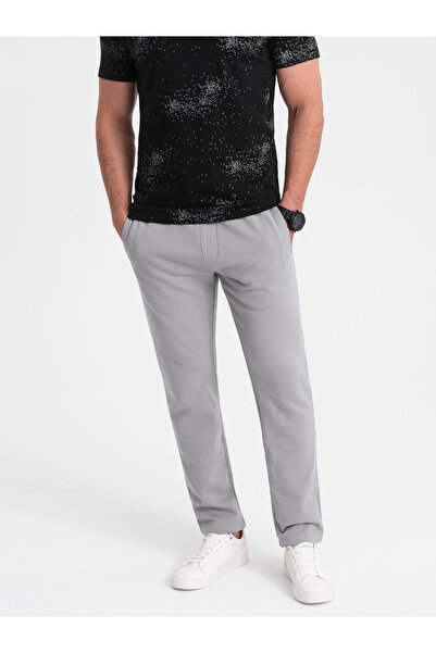 OMBRE Men's tracksuit with sock without pull-up - gray V8 OM-PABS-0206