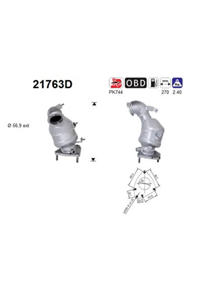 As Catalizator Fiat Sedici Opel Astra H/Signum/Vectra C