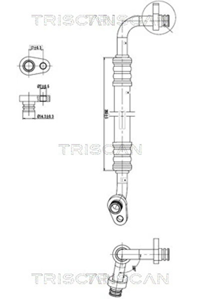 TRISCAN Conducta Presiune Variabila Aer Conditionat Citroen C4 1/C4 Cupe Peug...