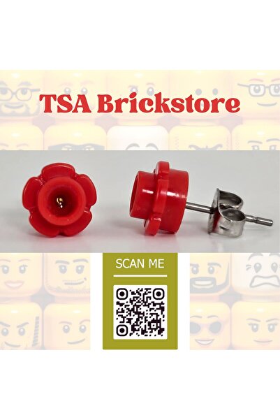 TSA Brickstore Flower 1x1 Round Plate Earring