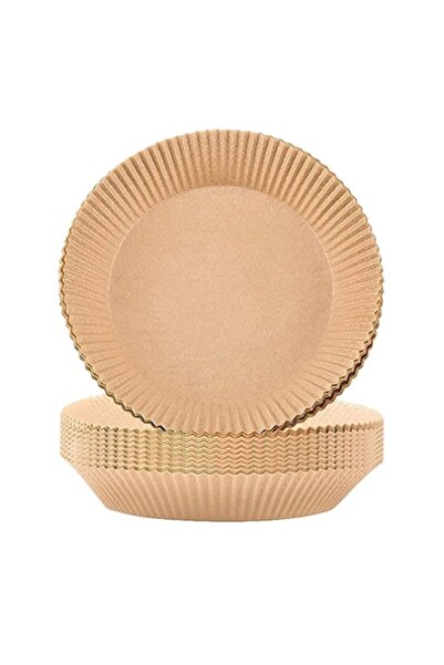 FORHOUSE Set of 50 round disposable baking papers for fryer 16x20x4.5 cm Brown