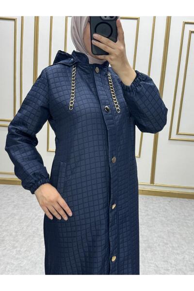 NİLNUR MODA Καπέλο Elit με κουκούλα με λεπτομέρεια από αλυσίδα και καπιτονέ