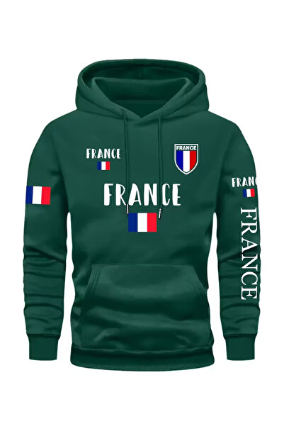 bellanova France Patterned Premium Hooded Sweatshirt