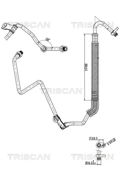 TRISCAN Conducta Presiune Variabila Aer Conditionat Citroen C3 Picasso Peugeo...