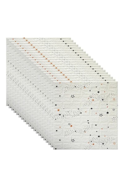 selling depot Set de 20 panouri de tapet 3D autoadeziv din spumă, model stea,...