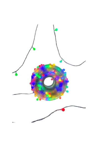 OEM Rolă de luminițe de Crăciun 80 m, 380 becuri LED colorate, sârmă albă tra...