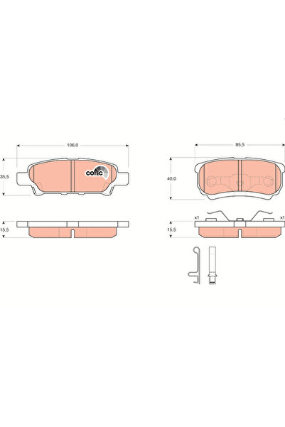 TRW Set placute frana frana disc MITSUBISHI LANCER VIII Sportback 2007-2015 GDB3341