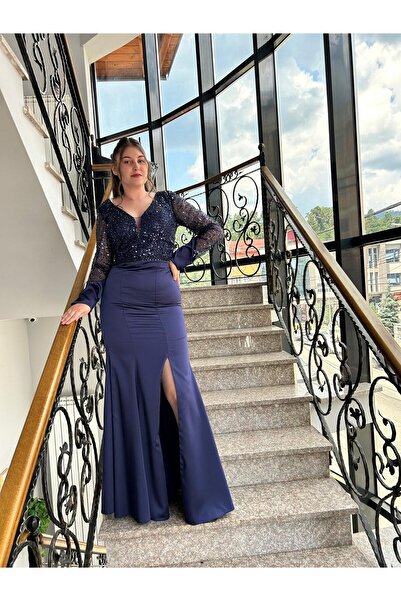 Butik888 Rochie albastra tip sirena